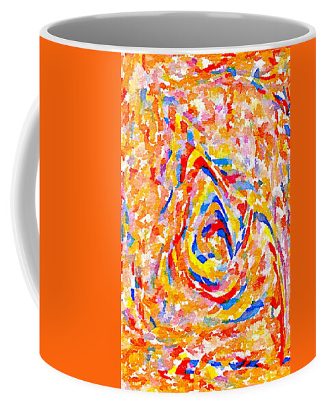 Abstract Art Coffee Mug featuring the digital art Inward by Artcetera By LizMac