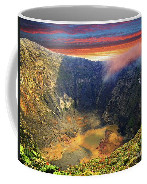 Irazu Coffee Mug featuring the photograph Irazu Volcano Crater - Costa Rica III by Al Bourassa