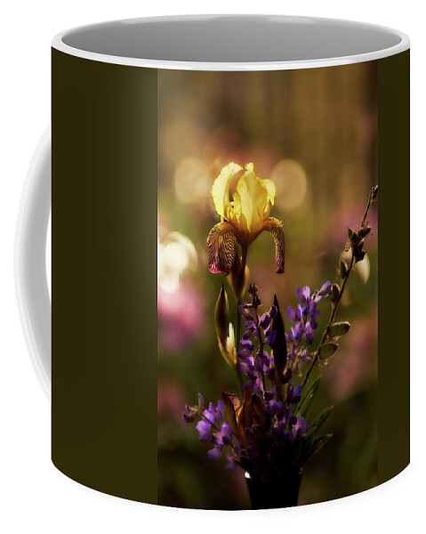 Iris Coffee Mug featuring the photograph Iris 6 by Loni Collins