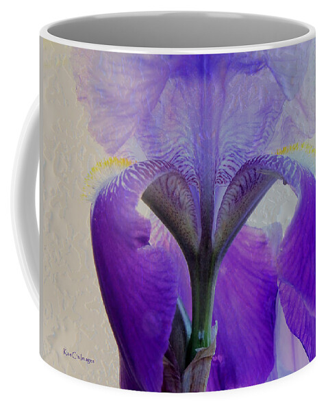 Iris Coffee Mug featuring the photograph Iris and Ice by Kae Cheatham