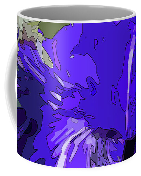 Floral Abstract Coffee Mug featuring the digital art Iris Impressions by Gina Harrison