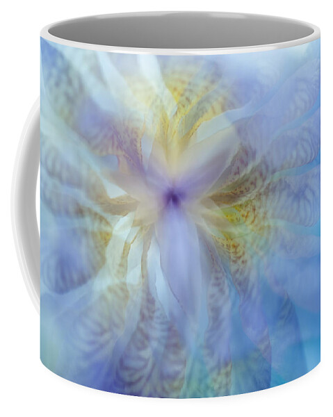 Iris Coffee Mug featuring the photograph Iris Rhapsody. Blue by Jenny Rainbow