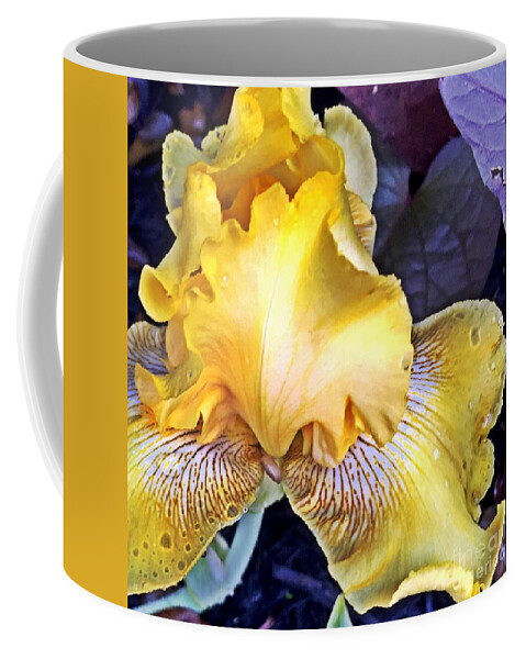 Macro Coffee Mug featuring the photograph Iris Supreme by Vonda Lawson-Rosa