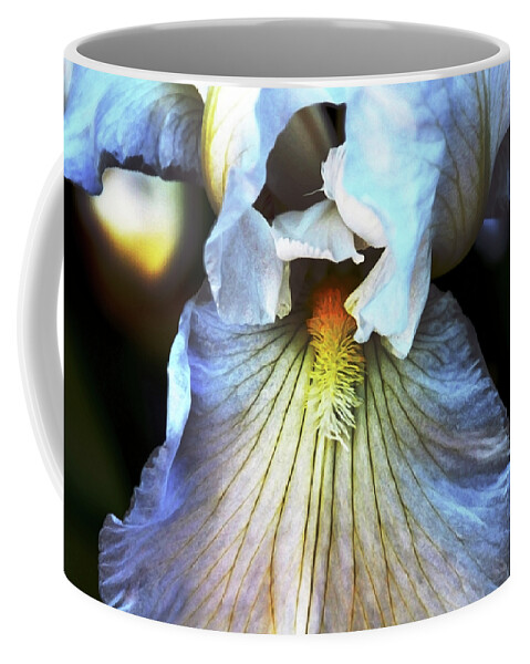 Iris Coffee Mug featuring the photograph Irresistibly Iris by Angelina Tamez