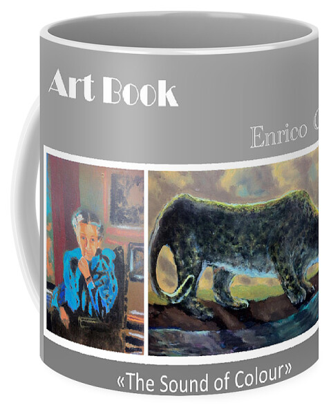 Portrait Coffee Mug featuring the painting Isa and the leopard by Enrico Garff
