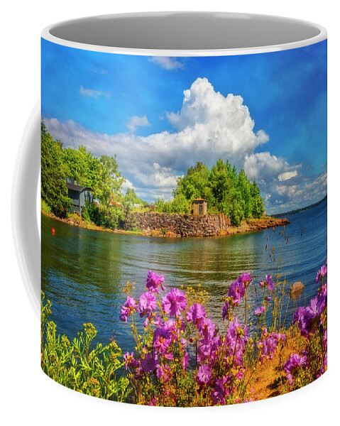 Barns Coffee Mug featuring the photograph Islands of Light by Debra and Dave Vanderlaan