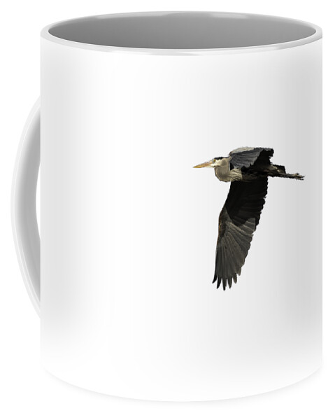 Great Blue Heron Coffee Mug featuring the photograph Isolated Great Blue Heron 2015-4 by Thomas Young