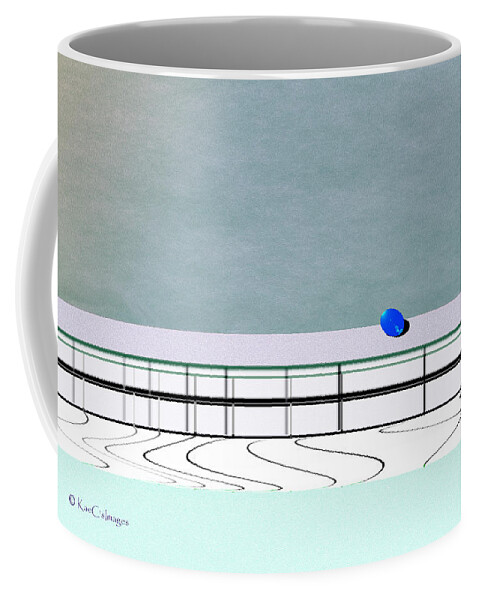 Oval Coffee Mug featuring the digital art Isolation 2 by Kae Cheatham