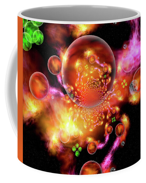 Stellar Nursery Coffee Mug featuring the digital art It's A Wacky Inter-Dimensional Stellar Nursery by Rolando Burbon