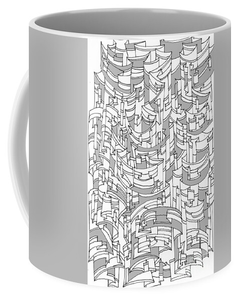 Pen And Ink Drawing Coffee Mug featuring the painting It's A Wrap by Nancy Kane Chapman