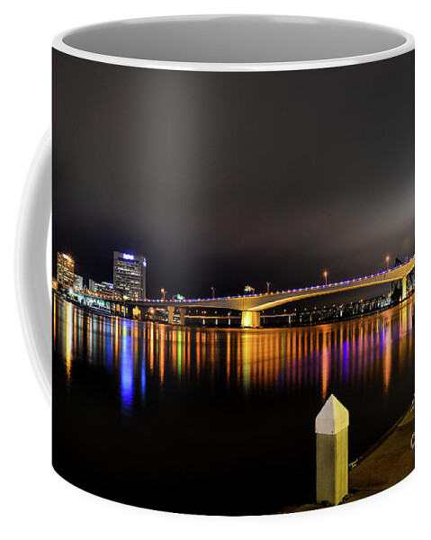 Downtown Coffee Mug featuring the photograph Jacksonville night sky by Paul Quinn