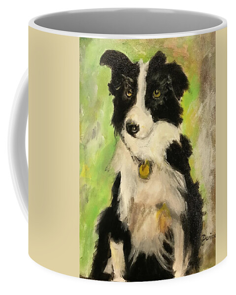 Dog Coffee Mug featuring the painting Jake by Denice Palanuk Wilson