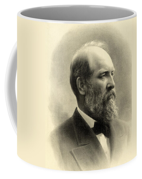 president James Garfield Coffee Mug featuring the photograph James A Garfield - President of the United States of America by International Images