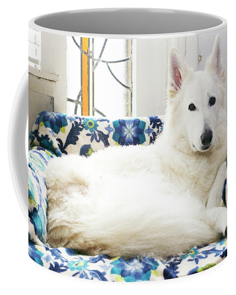 I Love And Miss You. Coffee Mug featuring the photograph Jane in her favorite spot by Margaret Hood