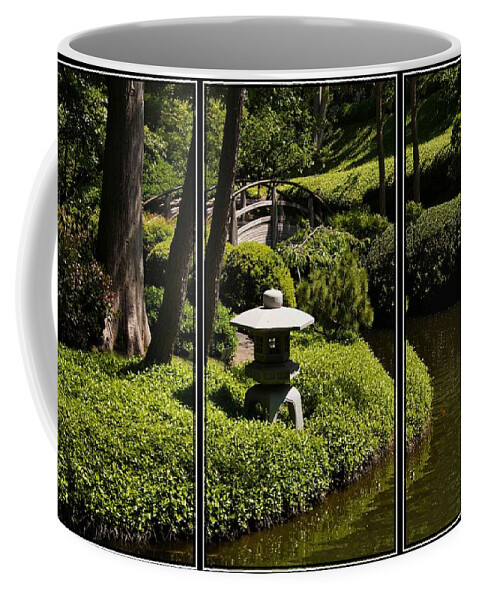 Japanese Garden Coffee Mug featuring the photograph Japanese Garden Triptych by Kathy Churchman