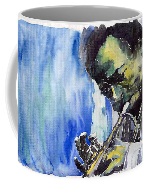  Coffee Mug featuring the painting Jazz Miles Davis 5 by Yuriy Shevchuk