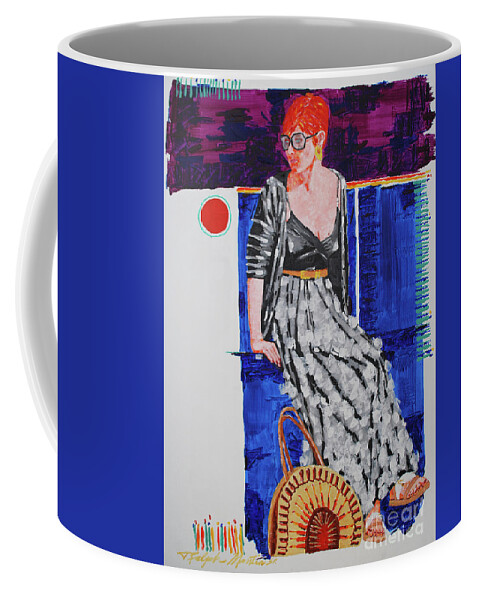 Realistic Coffee Mug featuring the painting Jazz On The Square by Art Mantia