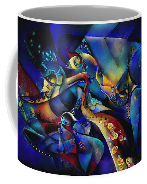 Jazz Coffee Mug featuring the painting Jazz by Wolfgang Schweizer