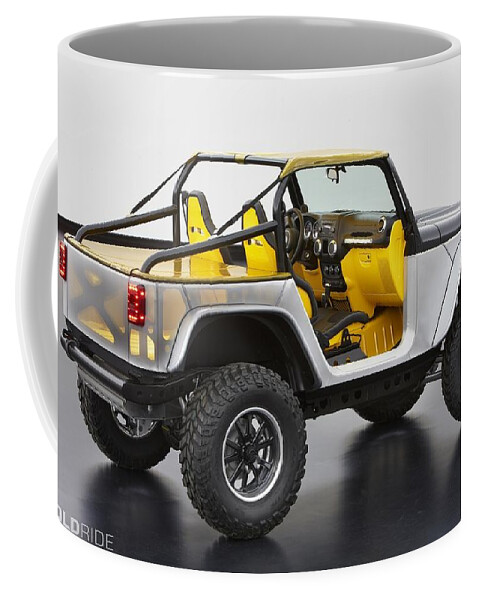 Jeep Safari Coffee Mug featuring the digital art Jeep Safari by Maye Loeser