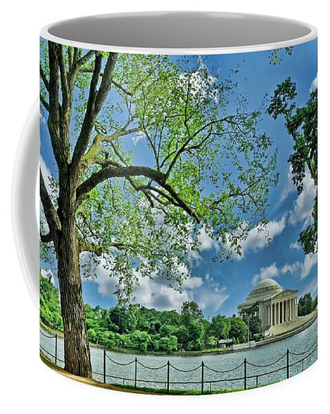 Jefferson Coffee Mug featuring the photograph Jefferson Memorial # 2 by Allen Beatty