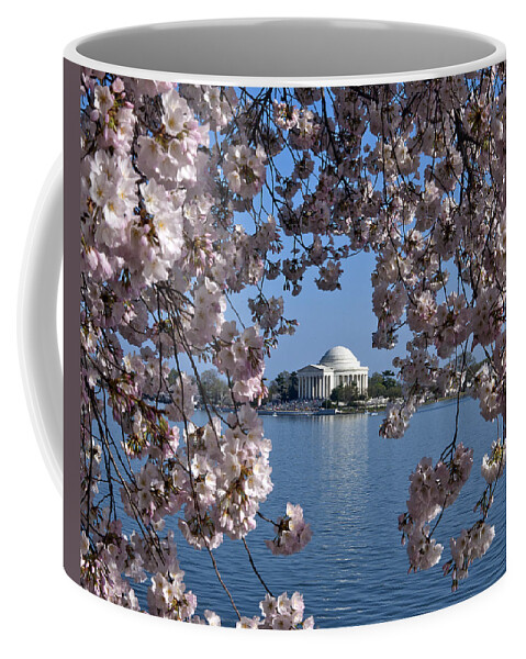 Washington D.c. Coffee Mug featuring the photograph Jefferson Memorial on the Tidal Basin DS051 by Gerry Gantt