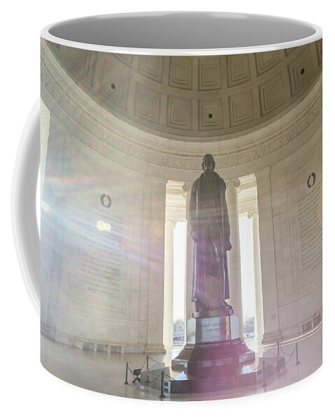 Usa Coffee Mug featuring the photograph Jefferson sunlight by Framing Places