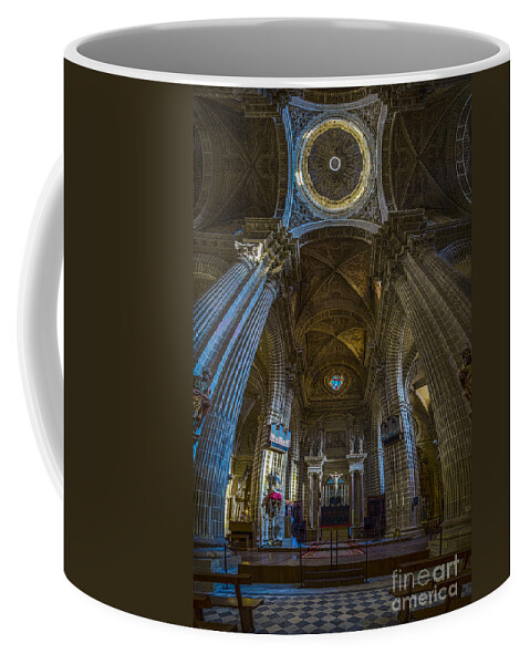 12mm F2 Coffee Mug featuring the photograph Jerez de la Frontera Cathedral Dome from Inside Cadiz Spain by Pablo Avanzini
