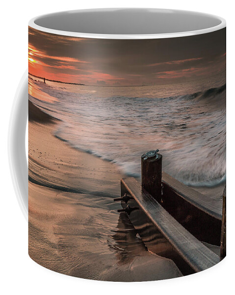 Beach Coffee Mug featuring the photograph Jersey Shore Sunrise by Jen Manganello