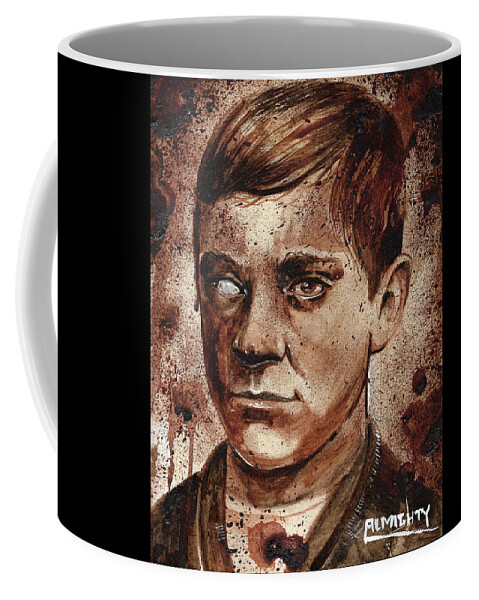 Ryan Almighty Coffee Mug featuring the painting JESSE POMEROY dry blood by Ryan Almighty