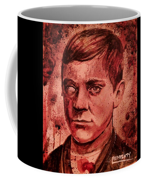 Ryan Almighty Coffee Mug featuring the painting JESSE POMEROY fresh blood by Ryan Almighty