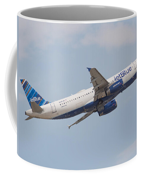 Jetblue Coffee Mug featuring the photograph Jet Blue by Dart Humeston