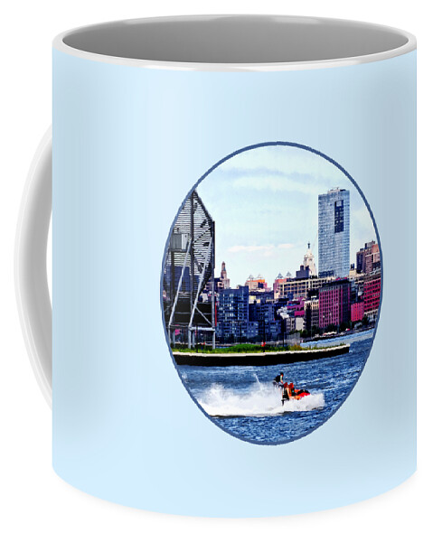 Jet Skiing Coffee Mug featuring the photograph Jet Skiing by Colgate Clock by Susan Savad