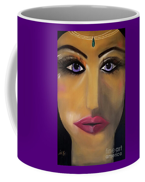Egypt Coffee Mug featuring the painting Jewel Of the Nile by Artist Linda Marie
