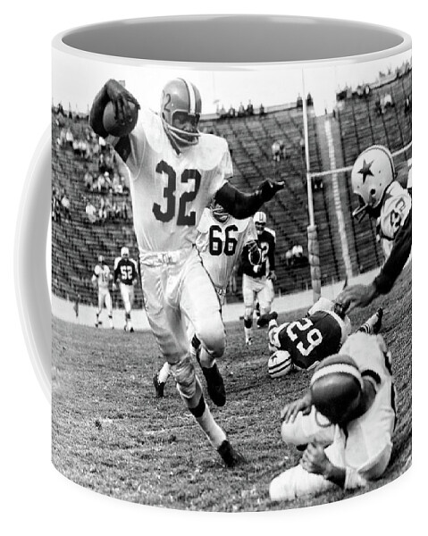 Jim Brown Coffee Mug featuring the photograph Jim Brown - NFL by Doc Braham