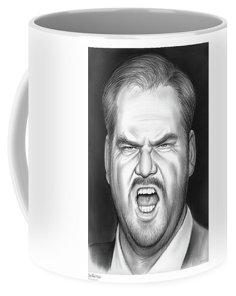 Jim Gaffigan Coffee Mug featuring the drawing Jim Gaffigan by Greg Joens