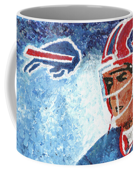 Jim Kelly Coffee Mug featuring the painting Jim Kelly by William Bowers