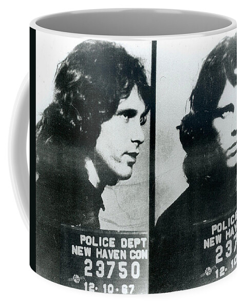 Jim Morrison Coffee Mug featuring the photograph Jim Morrison Mug Shot Horizontal by Tony Rubino