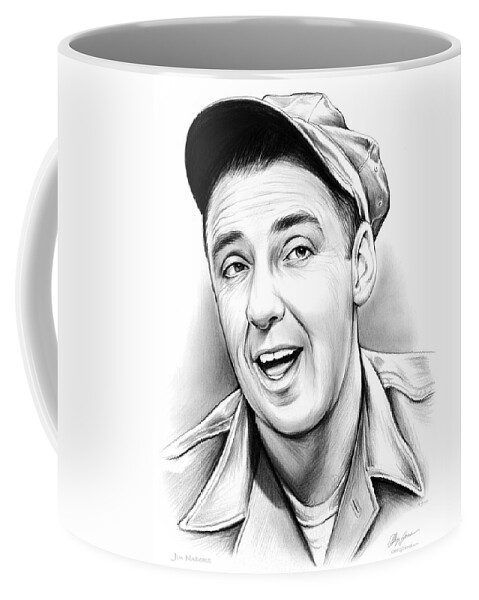 Jim Nabors Coffee Mug featuring the drawing Jim Nabors by Greg Joens