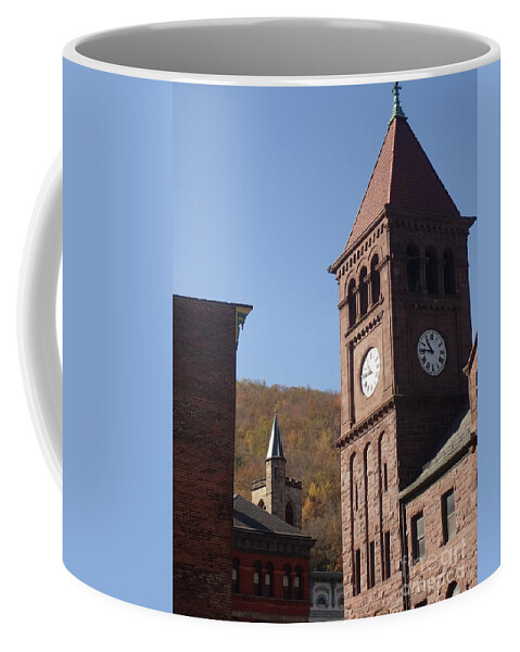 Americana Coffee Mug featuring the photograph Jim Thorpe rooftops by Christina Verdgeline