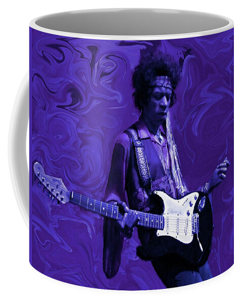 Jimi Hendrix Coffee Mug featuring the photograph Jimi Hendrix Purple Haze by David Dehner