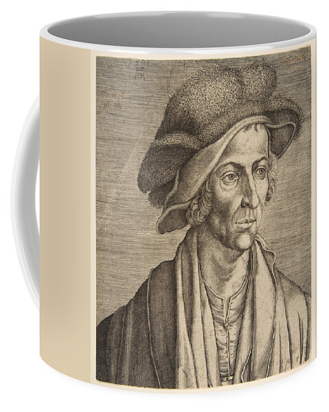 Aegidius Sadeler Coffee Mug featuring the drawing Joachim Patinir by Aegidius Sadeler