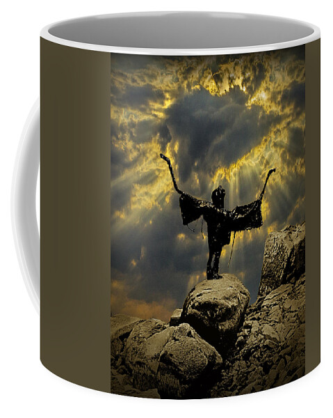 Biblical Coffee Mug featuring the photograph Job confronts God by Randall Nyhof