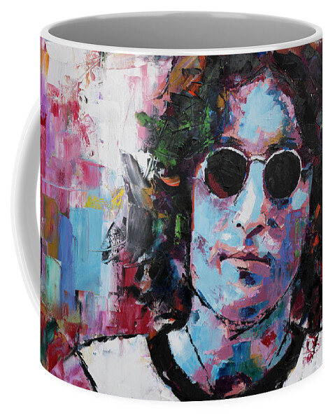 John Coffee Mug featuring the painting John Lennon by Richard Day