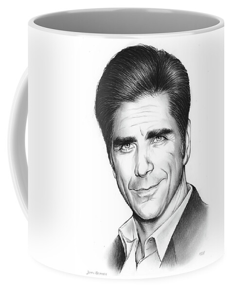 John Stamos Coffee Mug featuring the drawing John Stamos by Greg Joens
