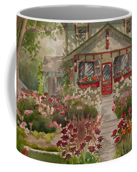 Landscape Coffee Mug featuring the painting Johnson Street Gem by Heidi E Nelson