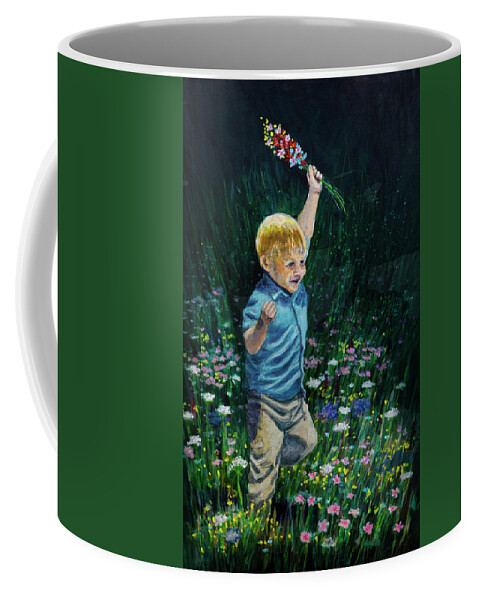 Painting Coffee Mug featuring the painting Joie de Vivre by Rick Mosher