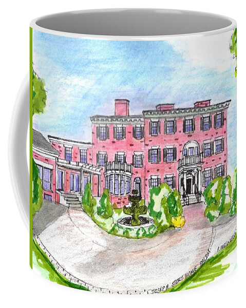 Paul Meinerth Coffee Mug featuring the drawing Joseph Story Home- Salem by Paul Meinerth