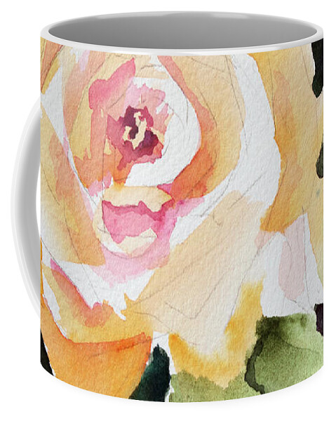 Face Mask Coffee Mug featuring the painting Joy by Lois Blasberg