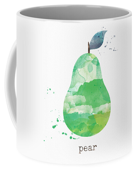 Pear Coffee Mug featuring the painting Juicy Pear by Linda Woods
