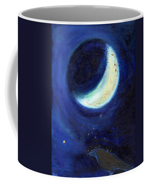 Moon Coffee Mug featuring the painting July Moon by Nancy Moniz